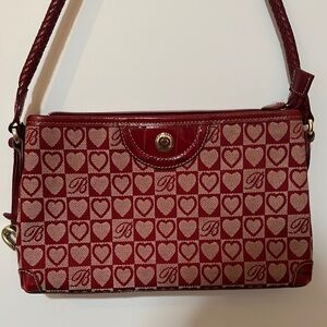 Brighton Elegant Red Heart Pattern Shoulder Bag